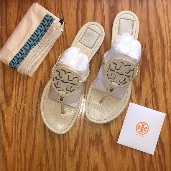 tory burch sandals cream